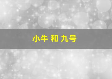 小牛 和 九号